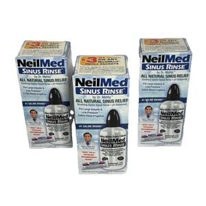 3 Boxes Dr. Mehta NeilMed Sinus Rinse Sinus Relief Includes Saline Packet